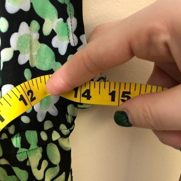 Tracy Reese Green Floral Top Sz P - Picture 6 of 7